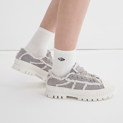 Palladium Pallashock Low 'Mid Grey Milk White' 78518-355-M Sizing Palladium Pallashock Low 'Mid Grey Milk White' 78518-355-M