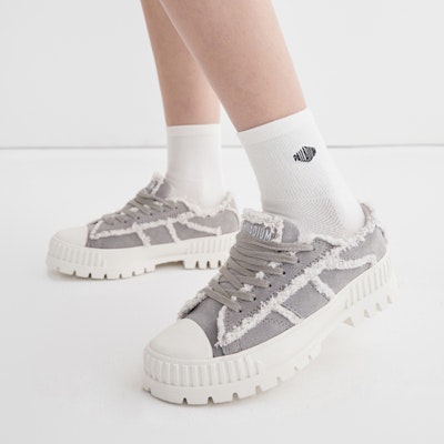 Palladium Pallashock Low 'Mid Grey Milk White' 78518-355-M Cheap Palladium Pallashock Low 'Mid Grey Milk White' 78518-355-M