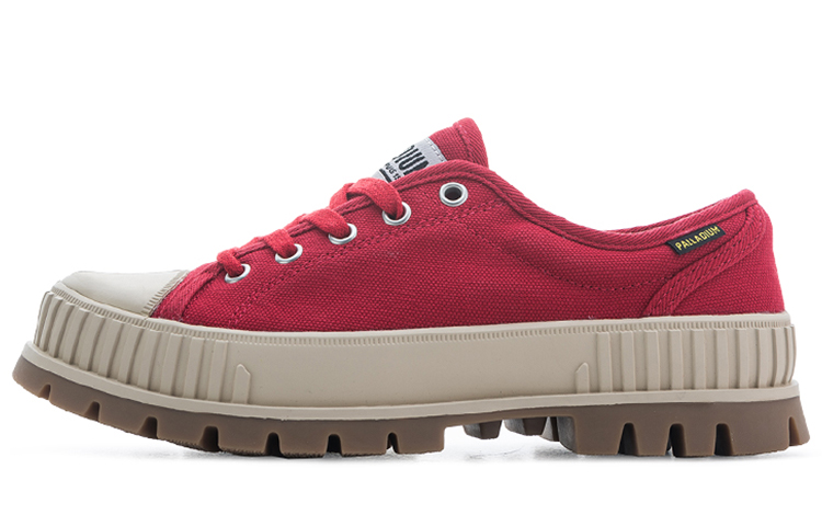Palladium Pallashock 'Vintage Versatile Red Canvas Low-Top'