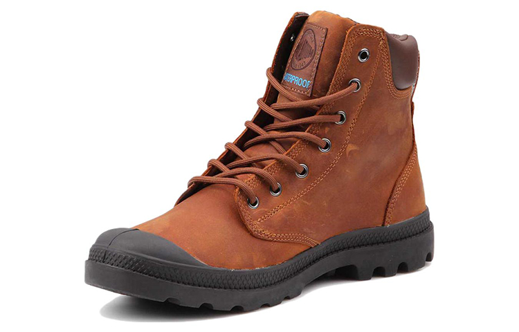 Shop Palladium Pampa Cuff WP Lux 'Brown' 73231-733-M