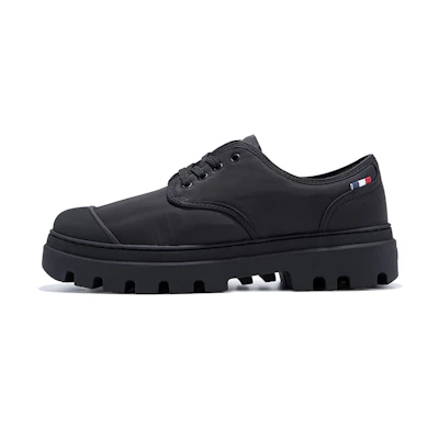 Palladium Pampa Dome Low 'Simple Solid Color Black Canvas'