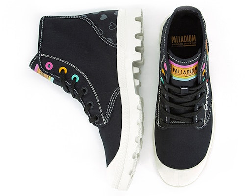 Palladium Pampa Hi 'Black Love Heart' Valentine's Day 77803-008-M Shop Palladium Pampa Hi 'Black Love Heart' Valentine's Day 77803-008-M