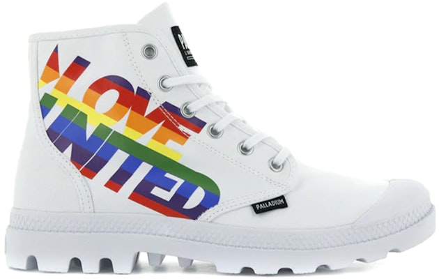 Palladium Pampa Hi 'Pride Rainbow Canvas' 77081-100-M Order Palladium Pampa Hi 'Pride Rainbow Canvas' 77081-100-M