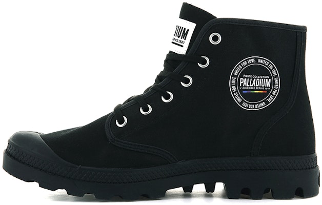 Palladium Pampa Hi Black 'Pride Rainbow' 77081-008-M Buy Palladium Pampa Hi Black 'Pride Rainbow' 77081-008-M