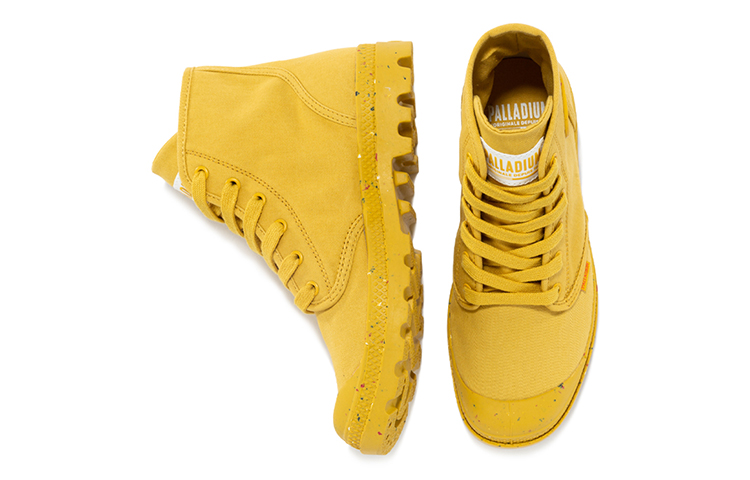 Shop Palladium Pampa Hi Canvas Hautes ''Jaune Moutarde'' 77294-730-M