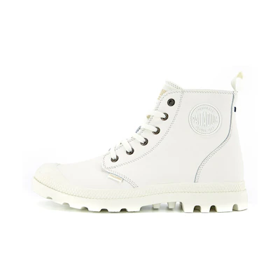 Palladium Pampa Hi Leather Smooth 'Light White'
