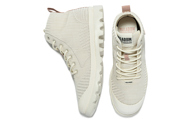 Shop Palladium Pampa Hi Lite Evoknit 'Beige Basics' 76650-051-M