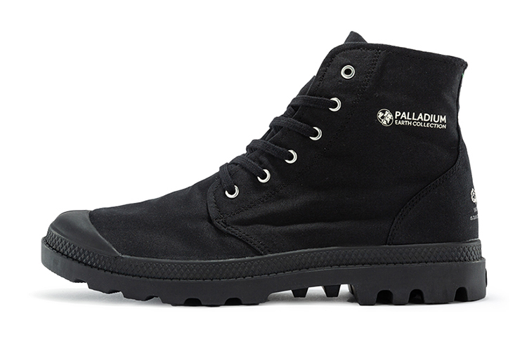 Palladium Pampa Hi Organic II 'Black Canvas' 77100-008-M