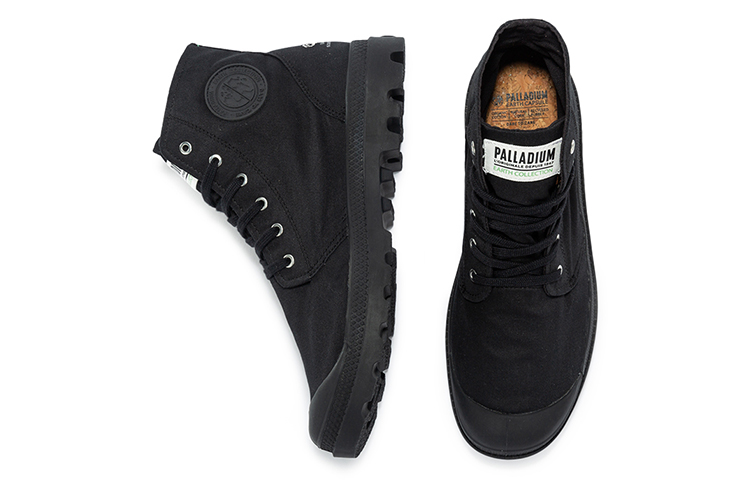 Shop Palladium Pampa Hi Organic II 'Kanvas Hitam' 77100-008-M