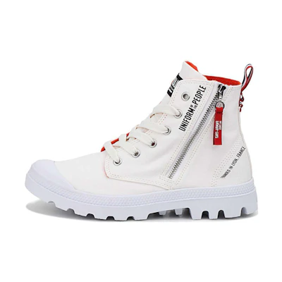 Palladium Pampa Hi Outzip 'White Canvas'