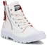 Shop Palladium Pampa Hi Outzip 白色帆布靴 77023-116-M