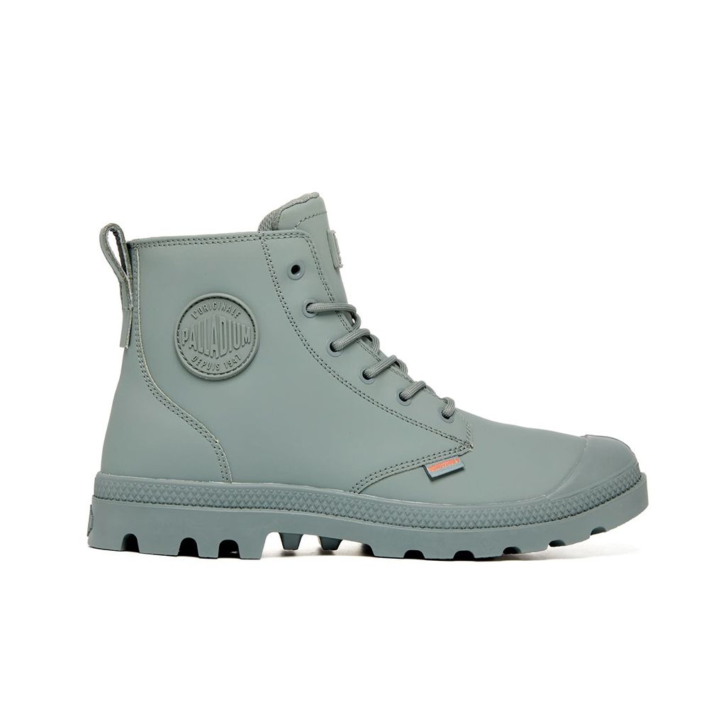 Palladium PAMPA HI Z Coated WP+ Agave Green Casual Shoes 74069381