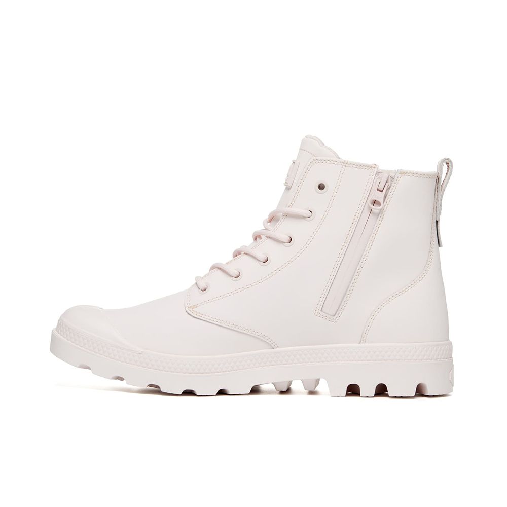 Shop Palladium Pampa HI Z Coated WP+ Rose Frais Chaussures Décontractées 74069697