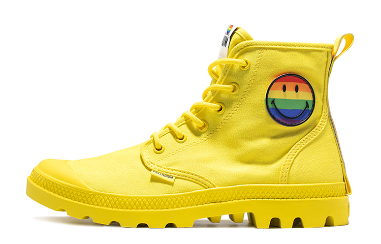 Palladium Pampa High-Top Canvas 'Smiley Pride Yellow' 76879-736-M