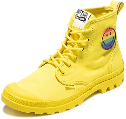 Palladium Pampa High-Top Canvas 'Smiley Pride Yellow' 76879-736-M Order Palladium Pampa High-Top Canvas 'Smiley Pride Yellow' 76879-736-M