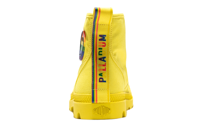 Lookbook Palladium Pampa High-Top Canvas 'Smiley Pride Kuning' 76879-736-M