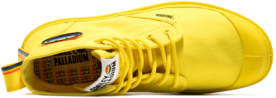 Palladium Pampa High-Top Canvas 'Smiley Pride Yellow' 76879-736-M Shop Palladium Pampa High-Top Canvas 'Smiley Pride Yellow' 76879-736-M