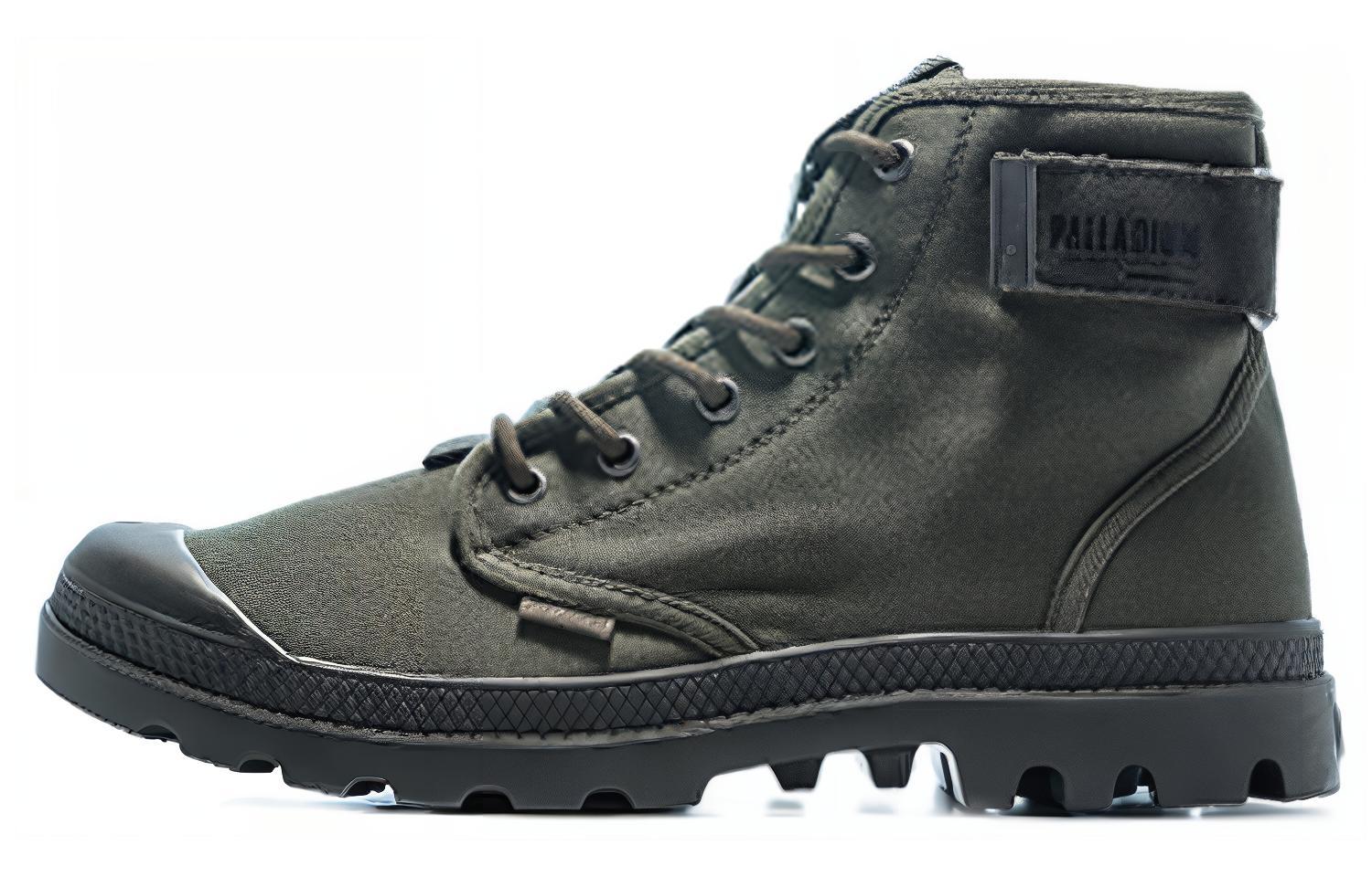 Palladium Pampa High 'Military Green Strapped' 06435-309-M
