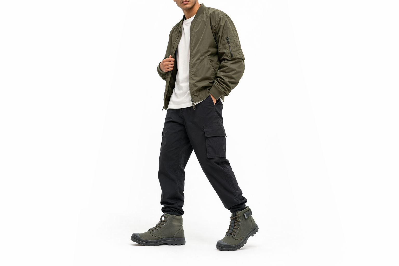 Order Palladium Pampa 系帶款 高筒帆布鞋 軍綠色