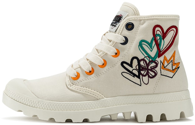 Palladium Pampa High 'Romantic Love Custom Soft White' 77318-133-M Buy Palladium Pampa High 'Romantic Love Custom Soft White' 77318-133-M