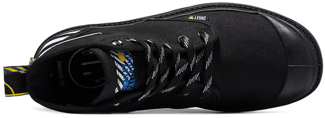 Palladium Pampa High 'Smiley Black' 76881-002-M Shop Palladium Pampa High 'Smiley Black' 76881-002-M