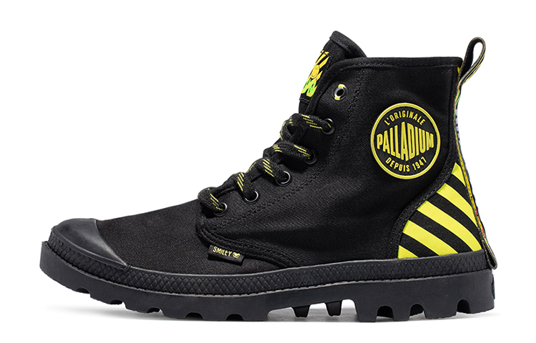 Palladium Pampa High 'Smiley DT Black Yellow'