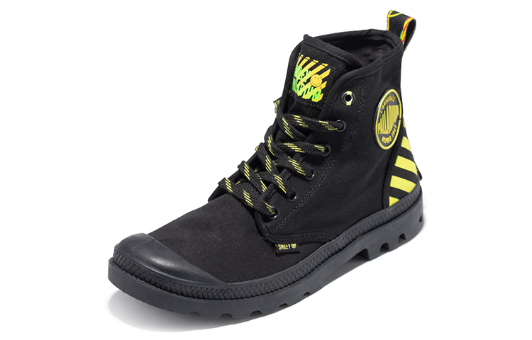 Palladium Pampa High 'Smiley DT Black Yellow' 圖 2