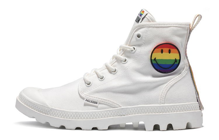Palladium Pampa High 'Smiley Pride White' 76879-116-M