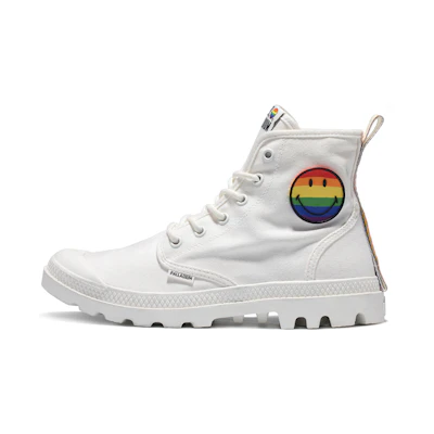 Palladium Pampa High 'Smiley Pride White'