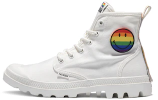 Palladium Pampa High 'Smiley Pride White' 76879-116-M Palladium Pampa High 'Smiley Pride White' 76879-116-M