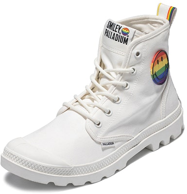 Palladium Pampa High 'Smiley Pride White' 76879-116-M Order Palladium Pampa High 'Smiley Pride White' 76879-116-M
