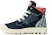 Palladium Pampa High 'Street Dance Cashew Flower - Dark Blue' 77283-408-M