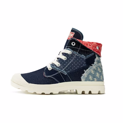 Palladium Pampa High 'Street Dance Cashew Flower - Dark Blue'