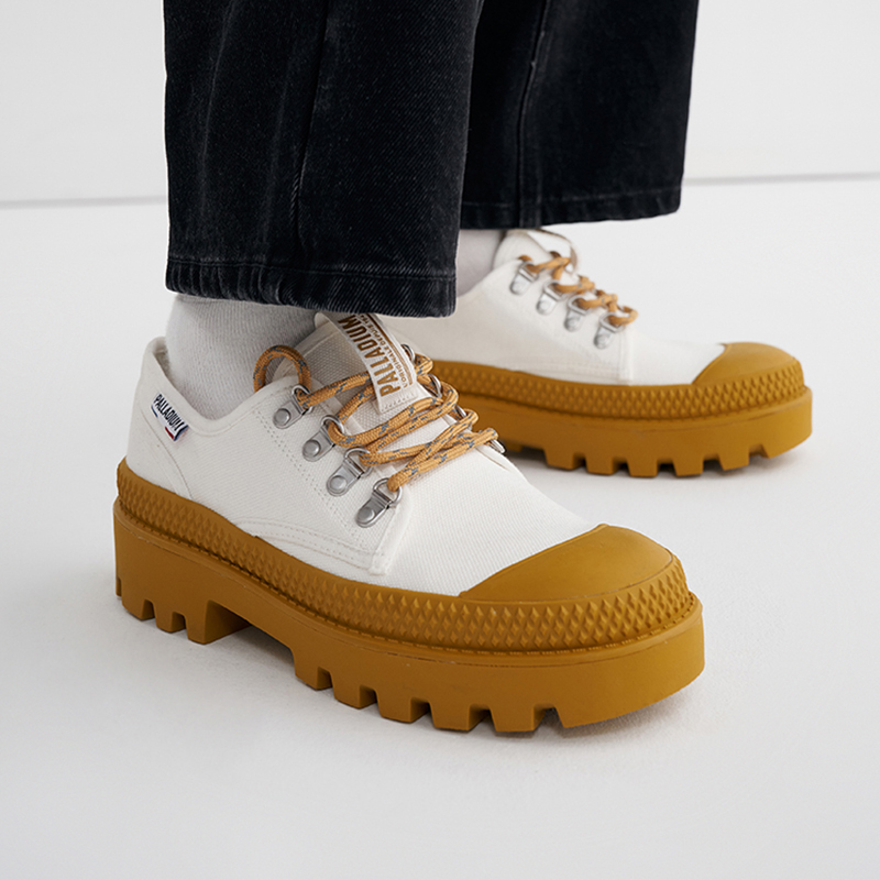 Sizing 팔라디움 팜파 MT LO '브라이트 화이트 오렌지 옐로우' 78515-169-M