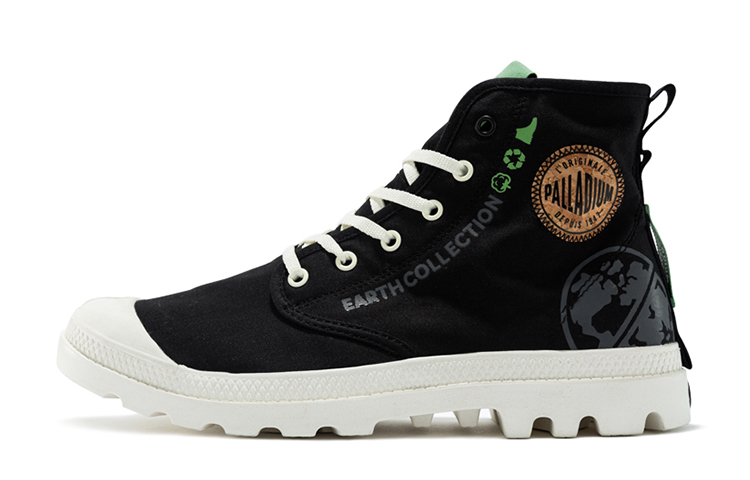 Palladium Pampa Organic High Top Canvas 'Metro Black White' 77022-008-M
