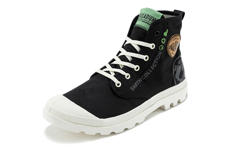 Lookbook Palladium Pampa Organic High Top Canvas 'Metro Black White' 77022-008-M