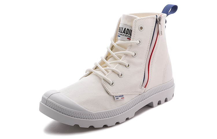 Order Palladium Pampa Outzip High ''Weißer Canvas'' 76663-116-M