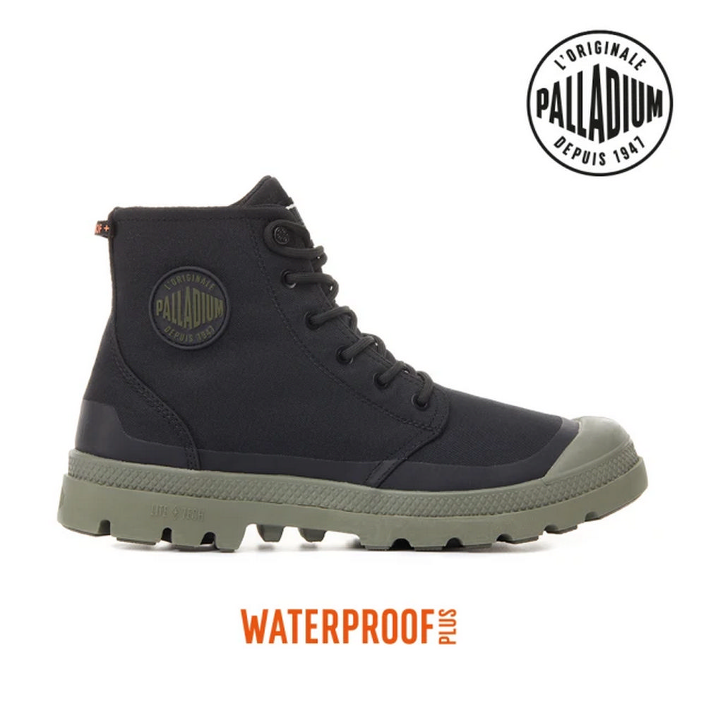 Palladium Pampa RCY LT+WP+Zip Black Waterproof Boots Dark Green 74066008