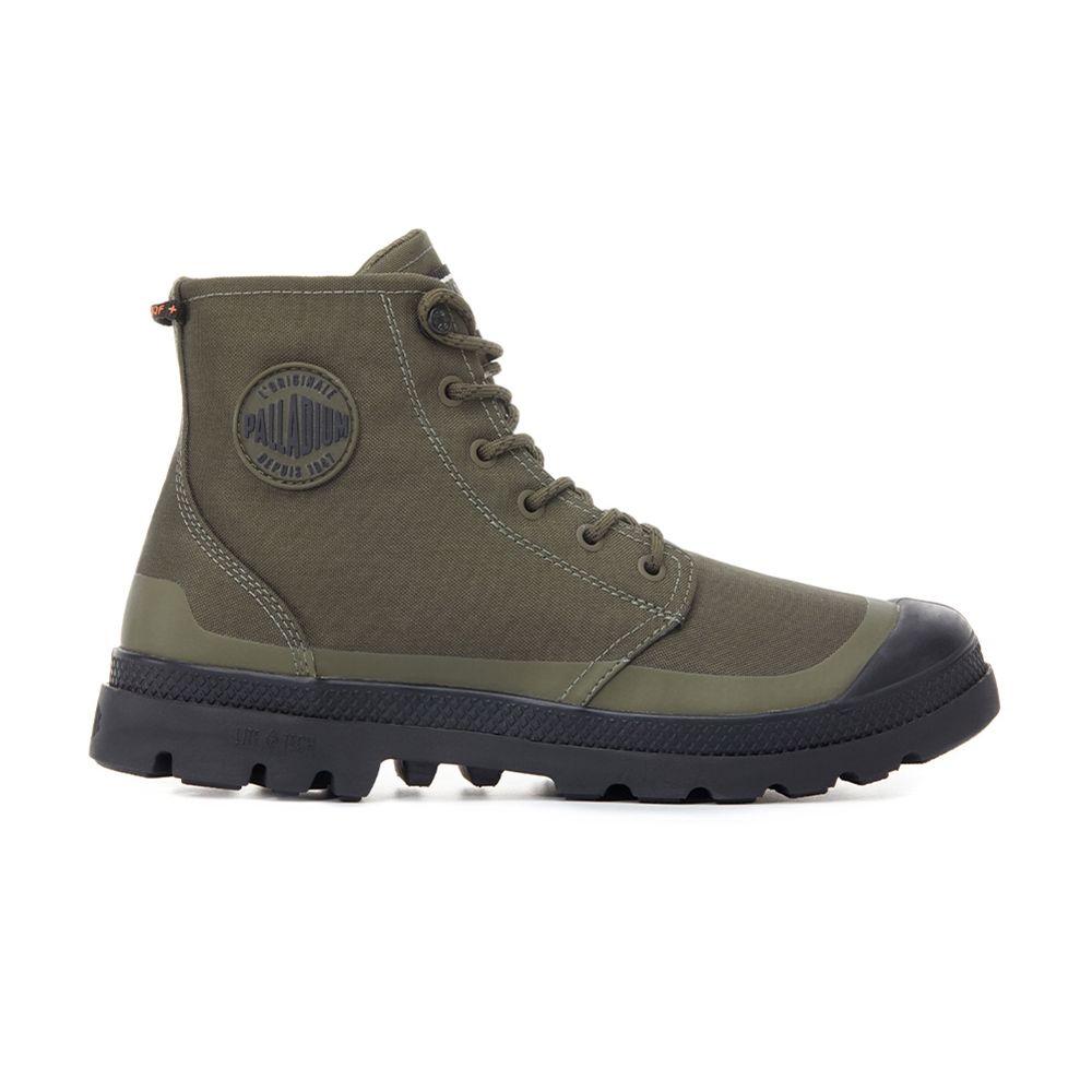 Palladium Pampa RCY LT+WP+ZIP Olive Night Waterproof Boots Green 74066309