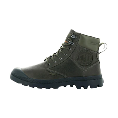 Palladium Pampa Shield WP+ Lth High 'Olive Green'