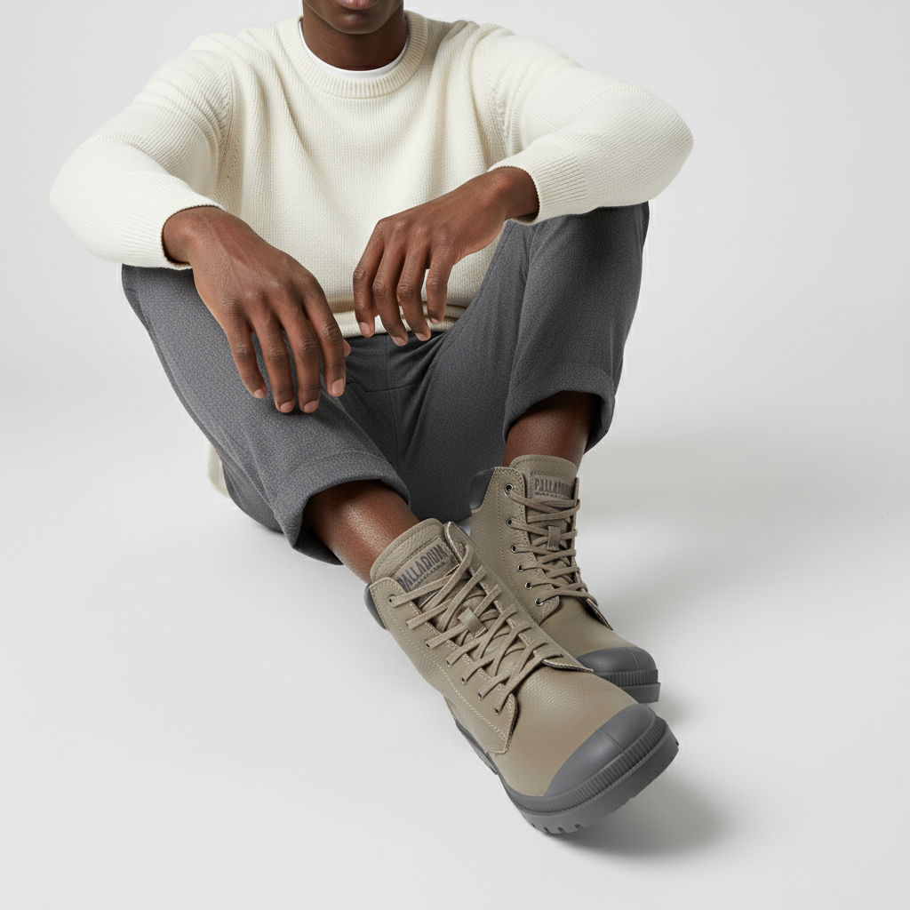 Order Palladium Pampa Sp20 Cuff Leather ''Walnut'' Kulit Coklat. 77236-243-M