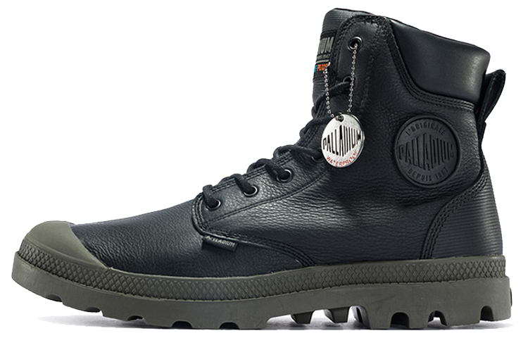 Palladium Pampa Sport Cuff WPL 'Black Litchi Texture' 76112-008-M