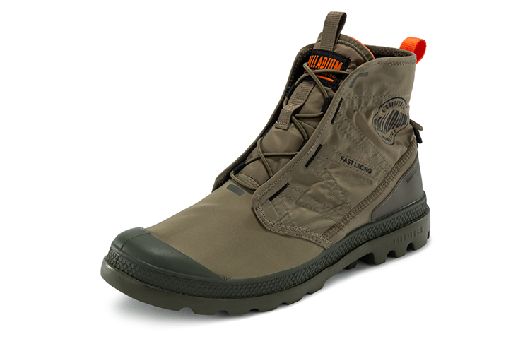 Order Palladium Pampa Travel Lite Hoog ''Donkergroen Canvas'' 77039-308-M
