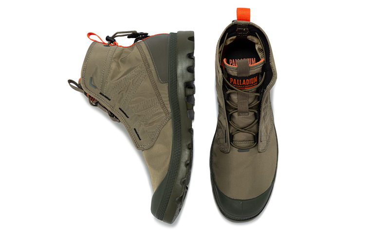 Shop Palladium Pampa Travel Lite High 'Lona Verde Oscuro' 77039-308-M