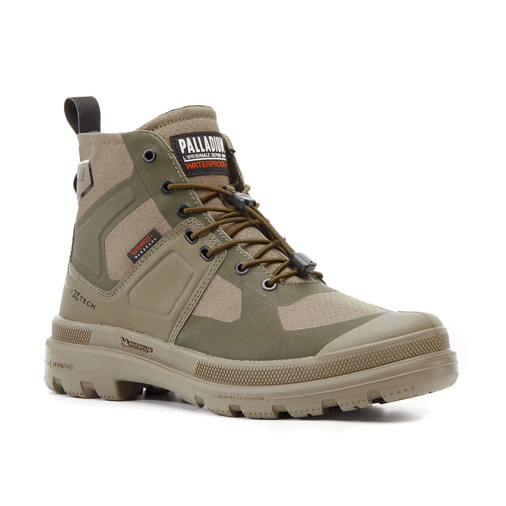 Order Palladium PAMPA X TECH EXP WP+ Waterproof Boots Dark Green 74067308