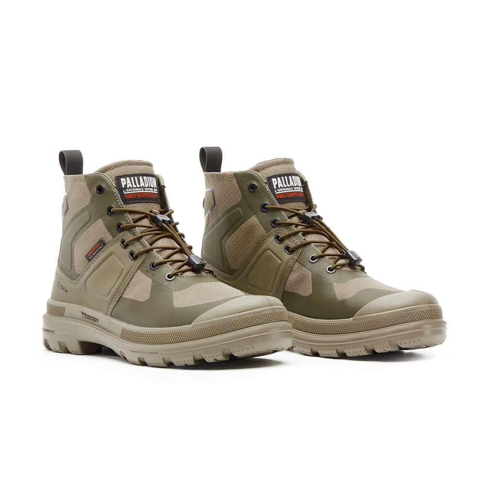 Purchase Palladium PAMPA X TECH EXP WP+ Waterproof Boots Dark Green 74067308