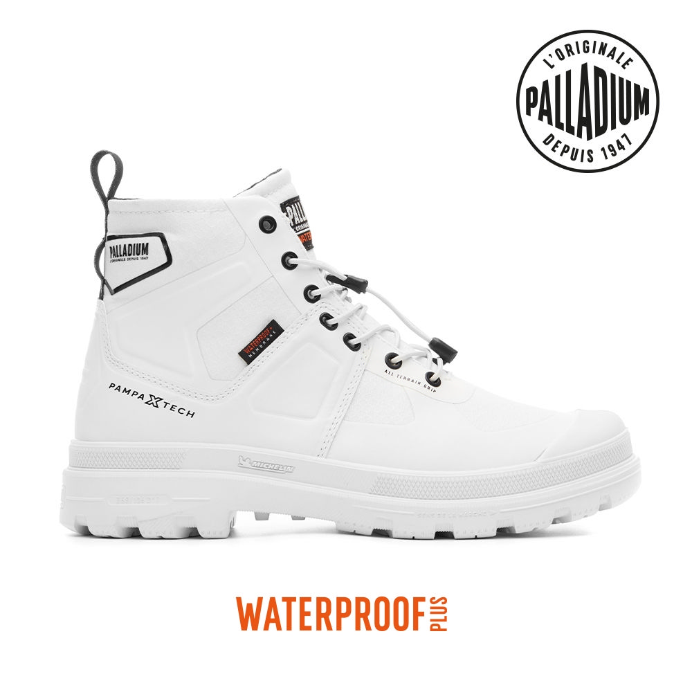 Palladium PAMPA X TECH EXP WP+ Waterproof White Boots 74067116