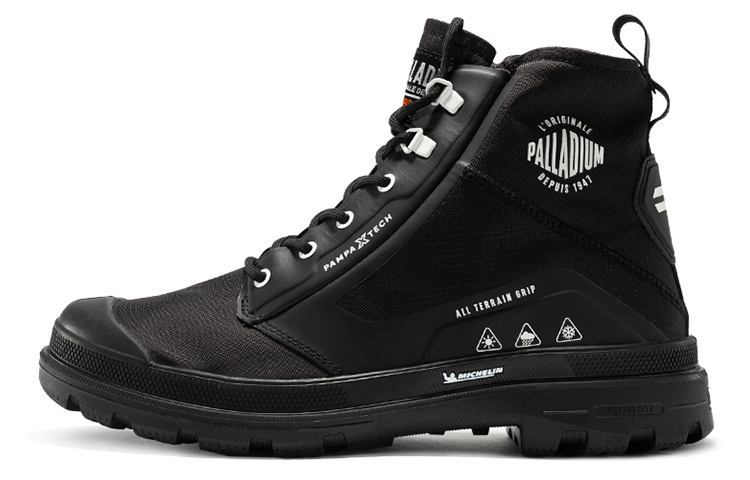 Palladium Pampa X Tech WP+ High-Top Canvas Sneakers 'Black Nylon Waterproof'