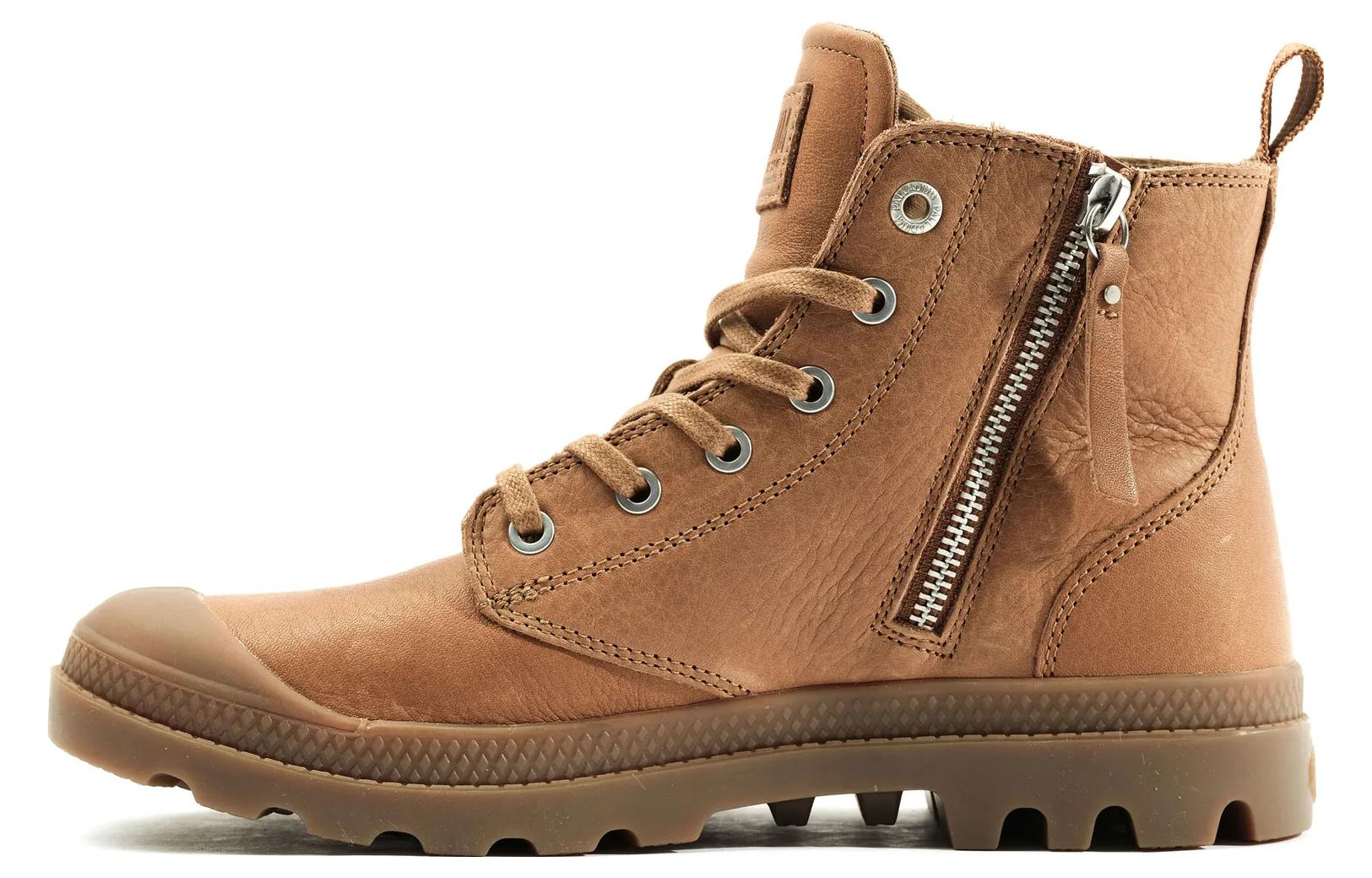 Palladium Pampa Zip Lth 'Brown Outdoor Boot'
