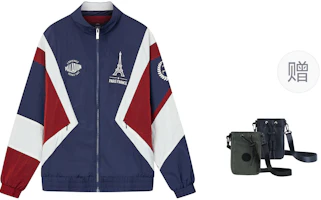 PALLADIUM Paris Vintage Colorblock Letter Print Oversized Jacket Unisex 1010427 PALLADIUM Paris Vintage Colorblock Letter Print Oversized Jacket Unisex 1010427